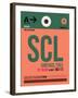 SCL Santiago Luggage Tag I-NaxArt-Framed Art Print