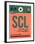 SCL Santiago Luggage Tag I-NaxArt-Framed Art Print