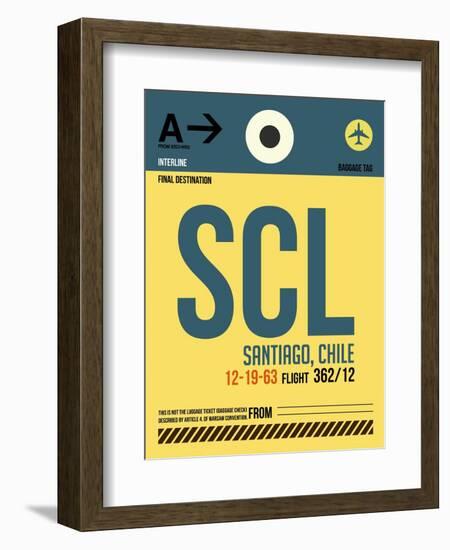 SCL Santiago Luggage Tag II-NaxArt-Framed Art Print