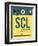 SCL Santiago Luggage Tag II-NaxArt-Framed Art Print