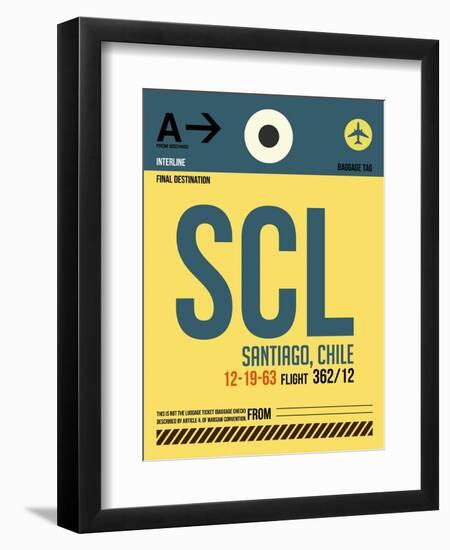 SCL Santiago Luggage Tag II-NaxArt-Framed Art Print