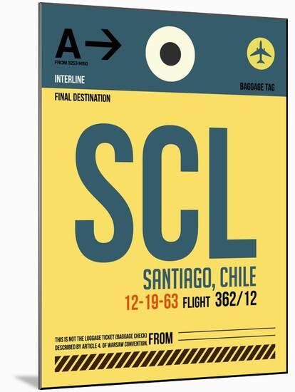 SCL Santiago Luggage Tag II-NaxArt-Mounted Art Print