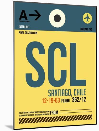 SCL Santiago Luggage Tag II-NaxArt-Mounted Art Print