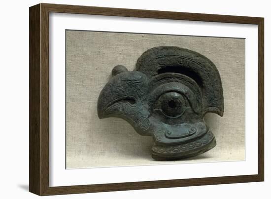 Sconce in the Shape of a Bird's Head, Green Patinated Bronze, Eastern Chou-null-Framed Giclee Print