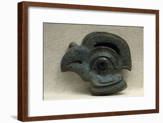 Sconce in the Shape of a Bird's Head, Green Patinated Bronze, Eastern Chou-null-Framed Giclee Print