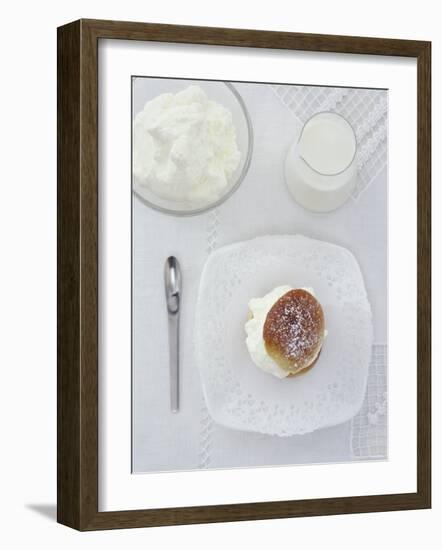 Scone with Cream and Small Milk Jug-Alexander Van Berge-Framed Photographic Print