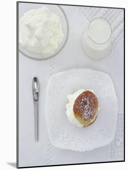 Scone with Cream and Small Milk Jug-Alexander Van Berge-Mounted Photographic Print