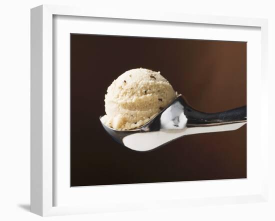 Scoop of Ice Cream in Ice Cream Scoop-null-Framed Photographic Print