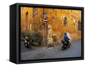 Scooter in Street, Rome, Italy-Demetrio Carrasco-Framed Stretched Canvas