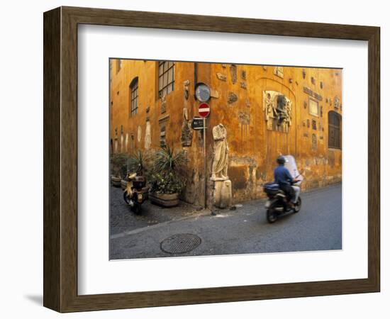 Scooter in Street, Rome, Italy-Demetrio Carrasco-Framed Photographic Print