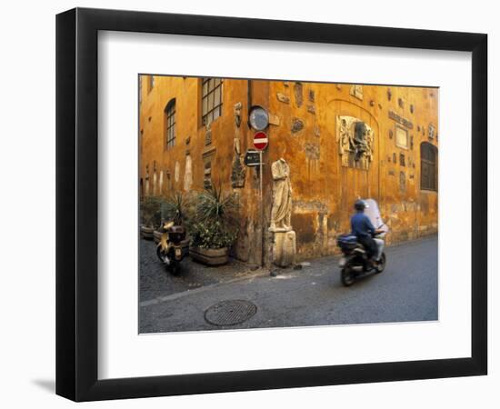 Scooter in Street, Rome, Italy-Demetrio Carrasco-Framed Photographic Print