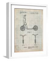 Scooter Patent Art-Cole Borders-Framed Art Print
