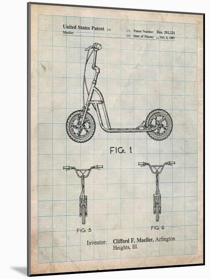 Scooter Patent Art-Cole Borders-Mounted Art Print