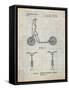 Scooter Patent Art-Cole Borders-Framed Stretched Canvas