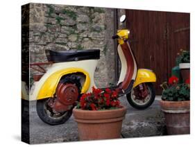 Scooter, Preggio, Umbria, Italy-Inger Hogstrom-Stretched Canvas