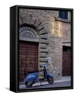 Scooter, Preggio, Umbria, Italy-Inger Hogstrom-Framed Stretched Canvas