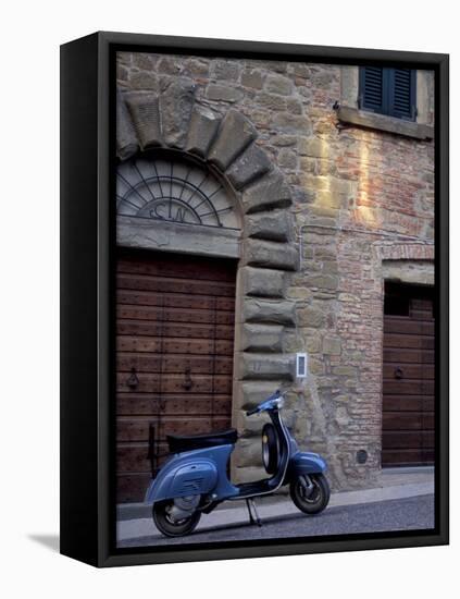 Scooter, Preggio, Umbria, Italy-Inger Hogstrom-Framed Stretched Canvas