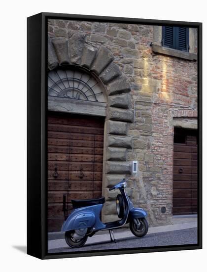 Scooter, Preggio, Umbria, Italy-Inger Hogstrom-Framed Stretched Canvas