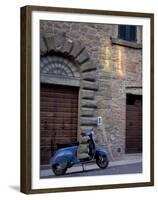 Scooter, Preggio, Umbria, Italy-Inger Hogstrom-Framed Premium Photographic Print