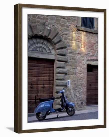 Scooter, Preggio, Umbria, Italy-Inger Hogstrom-Framed Premium Photographic Print