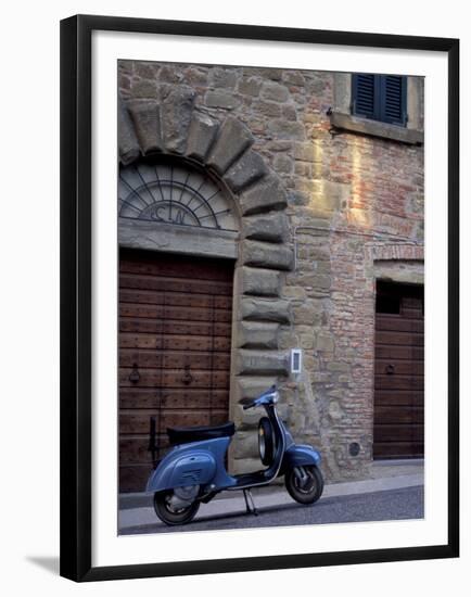 Scooter, Preggio, Umbria, Italy-Inger Hogstrom-Framed Premium Photographic Print