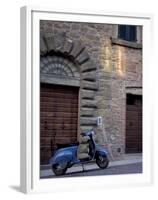 Scooter, Preggio, Umbria, Italy-Inger Hogstrom-Framed Premium Photographic Print