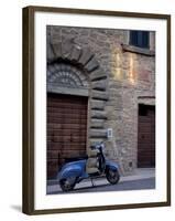 Scooter, Preggio, Umbria, Italy-Inger Hogstrom-Framed Premium Photographic Print