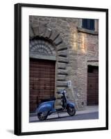 Scooter, Preggio, Umbria, Italy-Inger Hogstrom-Framed Premium Photographic Print