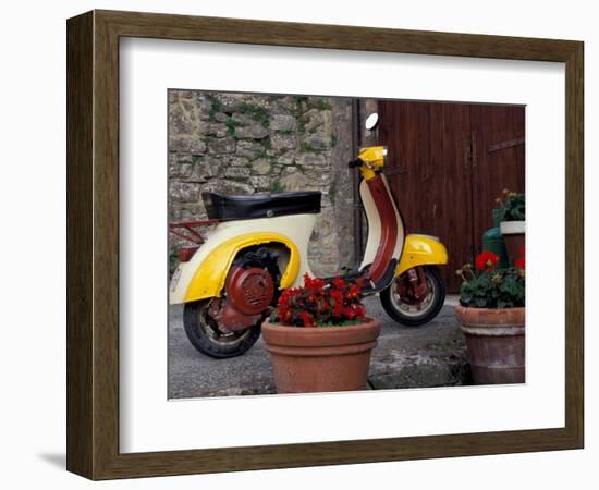 Scooter, Preggio, Umbria, Italy-Inger Hogstrom-Framed Photographic Print