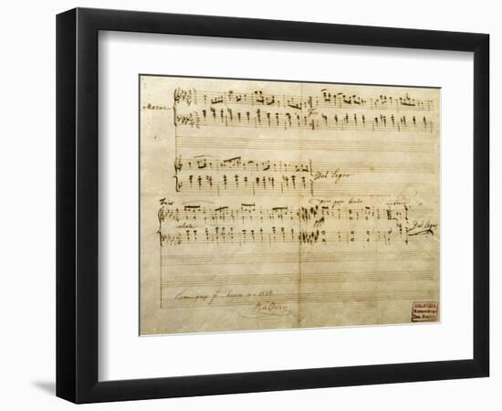 Score for Mazurka, Opus 7 No 4-Frederic Chopin-Framed Giclee Print