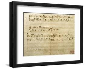 Score for Mazurka, Opus 7 No 4-Frederic Chopin-Framed Giclee Print