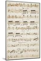 Score for Piano for Grand Duet of Les Huguenots-Giacomo Meyerbeer-Mounted Giclee Print