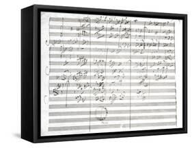 Score for the 3rd Movement of the 5th Symphony-Ludwig Van Beethoven-Framed Stretched Canvas