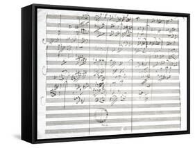 Score for the 3rd Movement of the 5th Symphony-Ludwig Van Beethoven-Framed Stretched Canvas