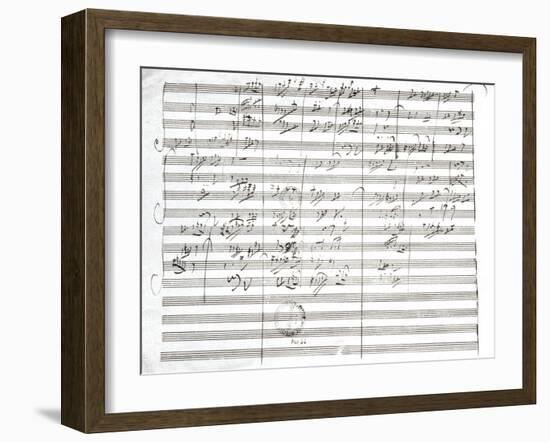 Score for the 3rd Movement of the 5th Symphony-Ludwig Van Beethoven-Framed Giclee Print