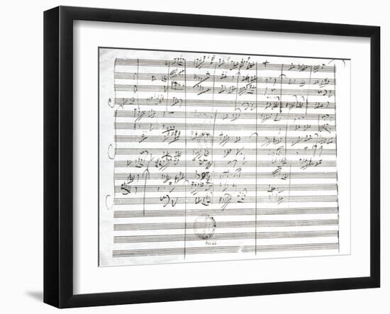 Score for the 3rd Movement of the 5th Symphony-Ludwig Van Beethoven-Framed Giclee Print