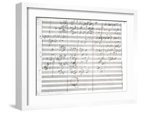 Score for the 3rd Movement of the 5th Symphony-Ludwig Van Beethoven-Framed Giclee Print