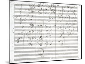 Score for the 3rd Movement of the 5th Symphony-Ludwig Van Beethoven-Mounted Giclee Print