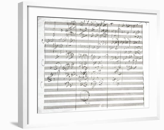 Score for the 3rd Movement of the 5th Symphony-Ludwig Van Beethoven-Framed Giclee Print