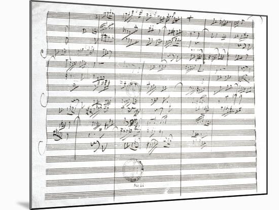 Score for the 3rd Movement of the 5th Symphony-Ludwig Van Beethoven-Mounted Giclee Print