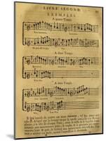 Score of Dissertations on Different Methods of Accompaniment for Harpsichord, Book Two-Jean-Philippe Rameau-Mounted Giclee Print