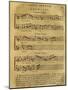 Score of Dissertations on Different Methods of Accompaniment for Harpsichord, Book Two-Jean-Philippe Rameau-Mounted Giclee Print