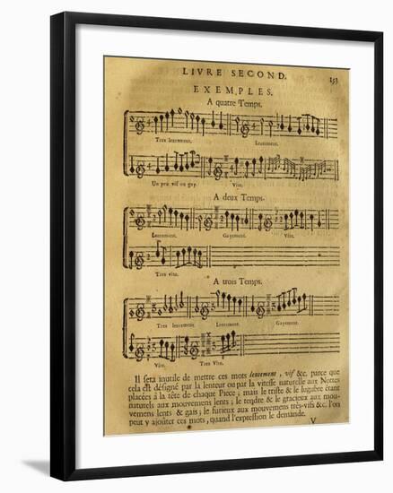 Score of Dissertations on Different Methods of Accompaniment for Harpsichord, Book Two-Jean-Philippe Rameau-Framed Giclee Print