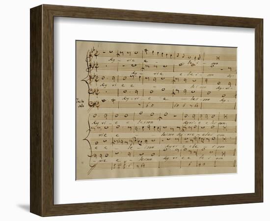 Score of the Kyrie Eleison from the 'Messa a Quattro Voci', 18th Century Copy-Giovanni Pierluigi da Palestrina-Framed Premium Giclee Print