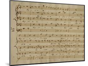 Score of the Kyrie Eleison from the 'Messa a Quattro Voci', 18th Century Copy-Giovanni Pierluigi da Palestrina-Mounted Premium Giclee Print