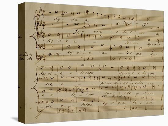 Score of the Kyrie Eleison from the 'Messa a Quattro Voci', 18th Century Copy-Giovanni Pierluigi da Palestrina-Stretched Canvas