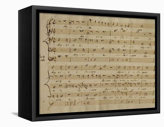 Score of the Kyrie Eleison from the 'Messa a Quattro Voci', 18th Century Copy-Giovanni Pierluigi da Palestrina-Framed Stretched Canvas