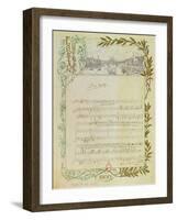 Score of the Opera, 'Don Carlos', by Giuseppe Verdi (1813-1901) Written on Paper Printed for the…-null-Framed Giclee Print