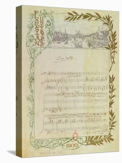 Score of the Opera, 'Don Carlos', by Giuseppe Verdi (1813-1901) Written on Paper Printed for the…-null-Stretched Canvas