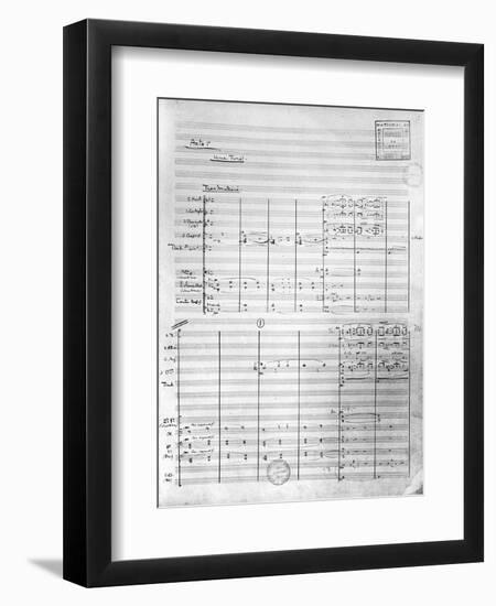 Score Sheet of Act 1 of 'Pelleas and Melisande', 1902-Claude Debussy-Framed Giclee Print